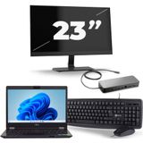 Fujitsu LifeBook U749 - Intel Core i5-8e Generatie - 14 inch - 16GB RAM - 256GB SSD - Windows 11 + 1x 23 inch Monitor Zichtbare schade