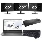 HP ZBook Power G8 - Intel Core i7-11e Generatie - 15 inch - 16GB RAM - 256GB SSD - Windows 11 + 3x 23 inch Monitor Zichtbaar gebruikt