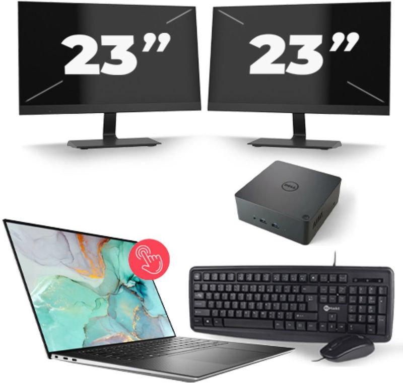 Dell Precision 5560 - Intel Core i7-11e Generatie - 15 inch - Touch - 16GB RAM - 256GB SSD - Windows 11 Home + 2x 23 inch Monitor Nette Staat