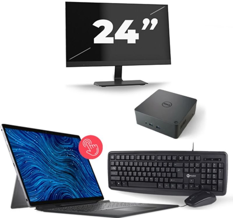 Dell Latitude 7320 - Intel Core i7-11e Generatie - 13 inch - 16GB RAM - 256GB SSD - Windows 11 Home + 1x 24 inch Monitor Nette Staat