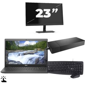 Dell Latitude 3510 - Intel Core i5-10e Generatie - 15 inch - Touch - 16GB RAM - 256GB SSD - Windows 11 Home + 1x 23 inch Monitor Nette Staat