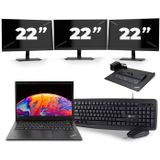 Lenovo ThinkPad L480 - Intel Core i5-8e Generatie - 14 inch - 16GB RAM - 512GB SSD - Windows 11 + 3x 22 inch Monitor Zichtbare schade
