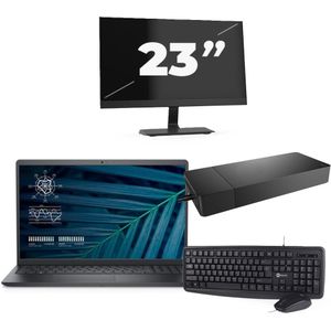 Dell Vostro 15 3510 - Intel Core i5-11e Generatie - 15 inch - 16GB RAM - 256GB SSD - Windows 11 Home + 1x 23 inch Monitor Zichtbaar gebruikt