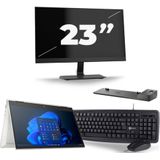 HP EliteBook x360 830 G8 - Intel Core i7-11e Generatie - 13 inch - 16GB RAM - 256GB SSD - Windows 11 Home + 1x 23 inch Monitor Nette Staat