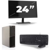 Lenovo ThinkCentre M82 SFF - Intel Core i5-3e Generatie - 8GB RAM - 256GB SSD - Windows 10 + 1x 24 inch Monitor Nette Staat