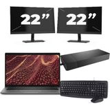 Dell Latitude 7430 - Intel Core i7-12e Generatie - 14 inch - 16GB RAM - 256GB SSD - Windows 11 Home + 2x 22 inch Monitor Nette Staat