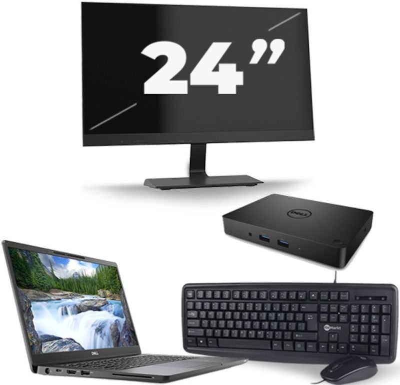 Dell Latitude 7300 - Intel Core i7-8e Generatie - 13 inch - 16GB RAM - 256GB SSD - Windows 11 + 1x 24 inch Monitor Zichtbaar gebruikt