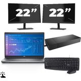 Dell Precision 3571 - Intel Core i5-12e Generatie - 15 inch - Touch - 16GB RAM - 256GB SSD - Windows 11 Home + 2x 22 inch Monitor Zichtbaar gebruikt