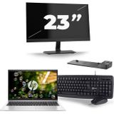 HP EliteBook 855 G7 - AMD Ryzen 3 Pro 4450U - 15 inch - 16GB RAM - 512GB SSD - Windows 10 Home + 1x 23 inch Monitor Zichtbaar gebruikt