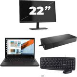 Lenovo ThinkPad T14 Gen 2 - Intel Core i5-11e Generatie - 14 inch - 16GB RAM - 256GB SSD - Windows 11 Home + 1x 22 inch Monitor Nette Staat