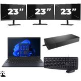 Toshiba Portege X30W-J-10C - Intel Core i5-11e Generatie - 13 inch - Touch - 16GB RAM - 256GB SSD - Windows 11 Home + 3x 23 inch Monitor Zichtbare schade