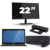 Dell Latitude E7440 - Intel Core i5-4e Generatie - 14 inch - 8GB RAM - 256GB SSD - Windows 11 + 1x 22 inch Monitor Nette Staat