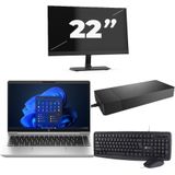 HP ProBook 440 G10 - Intel Core i3-13e Generatie - 14 inch - 16GB RAM - 256GB SSD - Windows 11 Home + 1x 22 inch Monitor Zichtbare schade