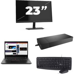 Lenovo ThinkPad X395 - AMD Ryzen 5 PRO 3500U - 13 inch - 8GB RAM - 256GB SSD - Windows 11 Home + 1x 23 inch Monitor Zichtbaar gebruikt