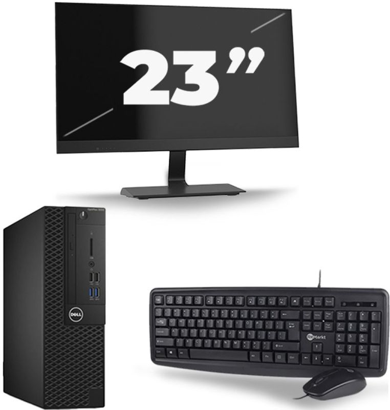 Dell Optiplex 3050 SFF - Intel Core i5-7e Generatie - 8GB RAM - 256GB SSD - Windows 11 + 1x 23 inch Monitor Nette Staat