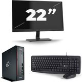 Fujitsu Esprimo Q556 USFF - Intel Core i7-6e Generatie - 16GB RAM - 256GB SSD - Windows 11 + 1x 22 inch Monitor Nette Staat