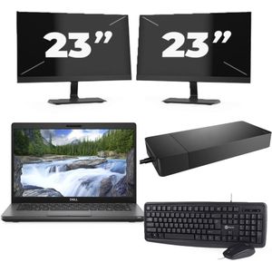 Dell Vostro 14 5401 - Intel Core i5-10e Generatie - 14 inch - 16GB RAM - 256GB SSD - Windows 11 Home + 2x 23 inch Monitor Nette Staat