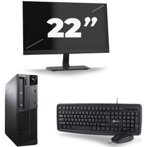 Lenovo ThinkCentre M92P SFF - Intel Core i3-3e Generatie - 8GB RAM - 128GB SSD - Windows 10 + 1x 22 inch Monitor Nette Staat