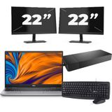 Dell Latitude 3320 - Intel Core i3-11e Generatie - 14 inch - 4GB RAM - 256GB SSD - Windows 11 Home + 2x 22 inch Monitor Nette Staat