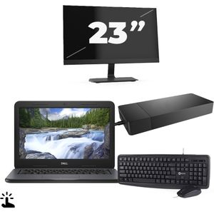 Dell Latitude 3310 - Intel Core i3-8e Generatie - 13 inch - Touch - 8GB RAM - 256GB SSD - Windows 11 Home + 1x 23 inch Monitor Zichtbare schade