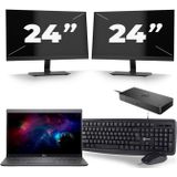 Dell Latitude 3301 - Intel Core i5-8e Generatie - 13 inch - 8GB RAM - 512GB SSD - Windows 11 + 2x 24 inch Monitor Zichtbare schade