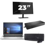 HP EliteBook 830 G7 - Intel Core i7-10e Generatie - 13 inch - 16GB RAM - 256GB SSD - Windows 11 + 1x 23 inch Monitor Nette Staat