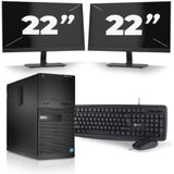 Dell Optiplex XE2 Micro Tower - Intel Core i7-4e Generatie - 16GB RAM - 256GB SSD - Windows 10 + 2x 22 inch Monitor Nette Staat