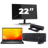 Dell Latitude 7390 - Intel Core i5-8e Generatie - 13 inch - Touch - 16GB RAM - 512GB SSD - Windows 10 Home + 1x 22 inch Monitor Zichtbaar gebruikt