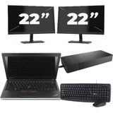 HP Envy notebook 13 - Intel Core i5-7e Generatie - 13 inch - 8GB RAM - 256GB SSD - Windows 11 Home + 2x 22 inch Monitor Zichtbare schade