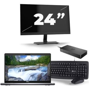 Dell Latitude 5510 - Intel Core i5-10e Generatie - 15 inch - 16GB RAM - 256GB SSD - Windows 11 + 1x 24 inch Monitor Zichtbare schade