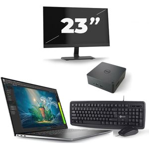 Dell Precision 5570 - Intel Core i7-12e Generatie - 15 inch - 16GB RAM - 256GB SSD - Windows 11 Home + 1x 23 inch Monitor Nette Staat