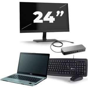 Fujitsu LifeBook S938 - Intel Core i7-8e Generatie - 13 inch - 16GB RAM - 256GB SSD - Windows 11 + 1x 24 inch Monitor Zichtbaar gebruikt