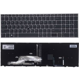 Notebook keyboard for HP Zbook 15 17 G5 G6 with pointstick backlit