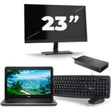 Dell Latitude 3380 - Intel Core i3-6e Generatie - 13 inch - 8GB RAM - 256GB SSD - Windows 11 + 1x 23 inch Monitor Zichtbaar gebruikt