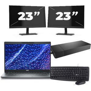 Dell Latitude 5330 - Intel Core i3-12e Generatie - 13 inch - 8GB RAM - 256GB SSD - Windows 11 Home + 2x 23 inch Monitor Zichtbaar gebruikt
