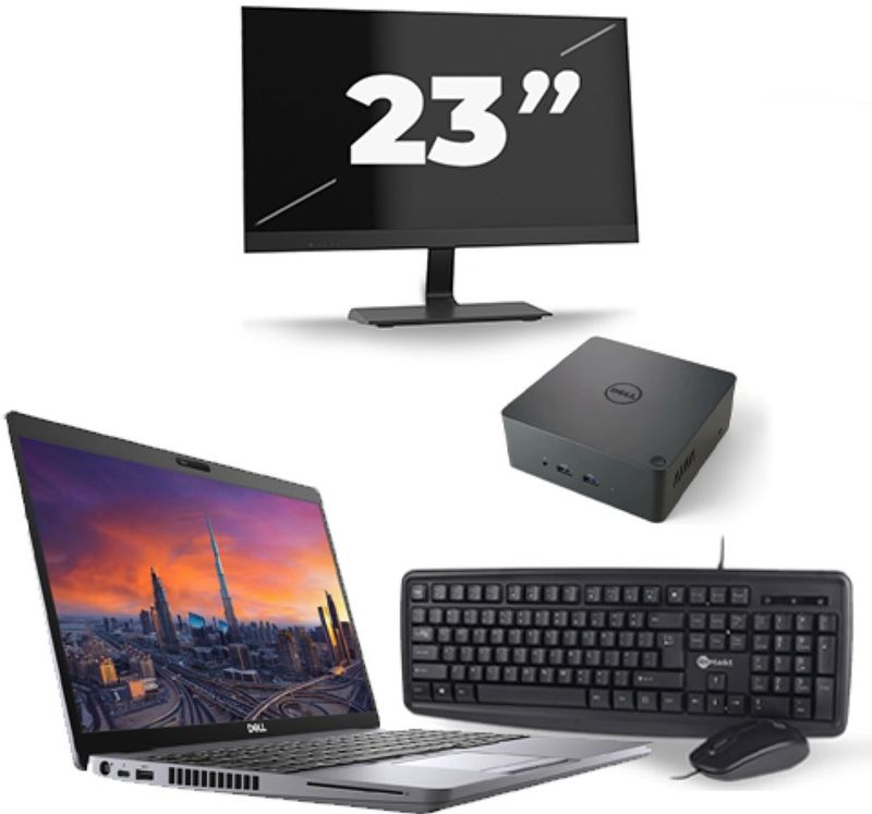 Dell Precision 3550 - Intel Core i7-10e Generatie - 15 inch - 16GB RAM - 256GB SSD - Windows 11 + 1x 23 inch Monitor Nette Staat