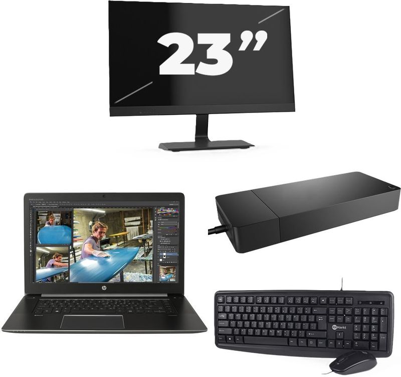 Lenovo Thinkpad L13 G3 - Intel Core i5-13e Generatie - 13 inch - 16GB RAM - 256GB SSD - Windows 11 Home + 1x 23 inch Monitor Zichtbaar gebruikt