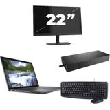 Dell Latitude 7410 - Intel Core i5-10e Generatie - 14 inch - 16GB RAM - 256GB SSD - Windows 11 Home + 1x 22 inch Monitor Nette Staat