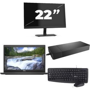 Dell Latitude 3420 - Intel Core i3-11e Generatie - 14 inch - 16GB RAM - 256GB SSD - Windows 11 Home + 1x 22 inch Monitor Zichtbaar gebruikt