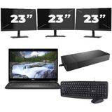 Dell XPS 13 7390 - Intel Core i7-10e Generatie - 13 inch - 16GB RAM - 256GB SSD - Windows 11 Home + 3x 23 inch Monitor Nette Staat