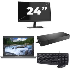 Dell Latitude 5340 - Intel Core i3-13e Generatie - 13 inch - 8GB RAM - 256GB SSD - Windows 11 Home + 1x 24 inch Monitor Zichtbaar gebruikt