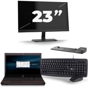 HP ProBook 4510s - Intel Celeron T3000 - 15 inch - 4GB RAM - 256GB SSD - Windows 10 Home + 1x 23 inch Monitor Zichtbare schade