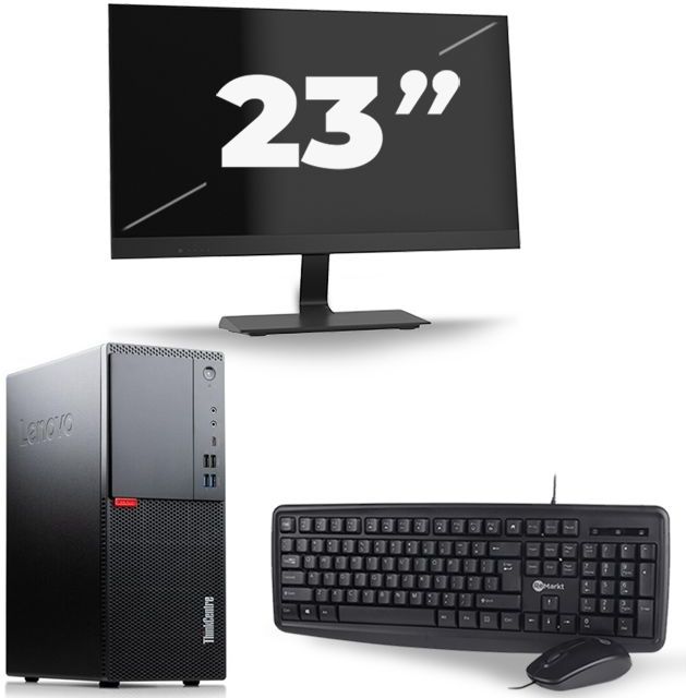 Lenovo ThinkCentre M720t Tower - Intel Core i5-8e Generatie - 16GB RAM - 512GB SSD - Windows 11 + 1x 23 inch Monitor Nette Staat
