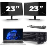 HP Probook 450 G8 - Intel Core i5-11e Generatie - 15 inch - 16GB RAM - 256GB SSD - Windows 11 + 2x 23 inch Monitor Nette Staat