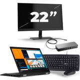 Lenovo ThinkPad X390 - Intel Core i5-8e Generatie - 13 inch - 8GB RAM - 256GB SSD - Windows 11 + 1x 22 inch Monitor Nette Staat