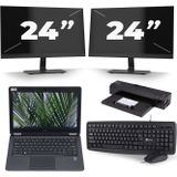 Dell Latitude 5280 - Intel Core i3-7e Generatie - 12 inch - 8GB RAM - 256GB SSD - Windows 11 + 2x 24 inch Monitor Zichtbaar gebruikt