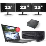 Dell Latitude 7310 - Intel Core i7-10e Generatie - 13 inch - 16GB RAM - 512GB SSD - Windows 11 Home + 3x 23 inch Monitor Nette Staat