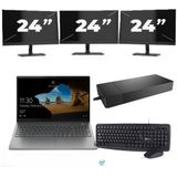 Lenovo ThinkBook 15 G2 ITL - Intel Core i5-11e Generatie - 15 inch - 16GB RAM - 256GB SSD - Windows 11 Home + 3x 24 inch Monitor Nette Staat