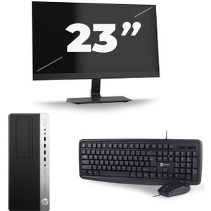 HP EliteDesk 800 G3 Micro Tower - Intel Core i3-6e Generatie - 8GB RAM - 128GB SSD - Windows 11 + 1x 23 inch Monitor Nette Staat