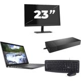Dell Latitude 7410 - Intel Core i7-10e Generatie - 14 inch - 16GB RAM - 256GB SSD - Windows 11 Home + 1x 23 inch Monitor Zichtbaar gebruikt